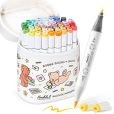 Ohuhu x Bobbie Goods Honolulu B 48 Colors Dual Tips Alcohol Art Markers, Brush & Fine