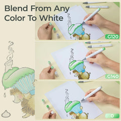 Ohuhu Honolulu Colorless Blender Marker - Pack of 6